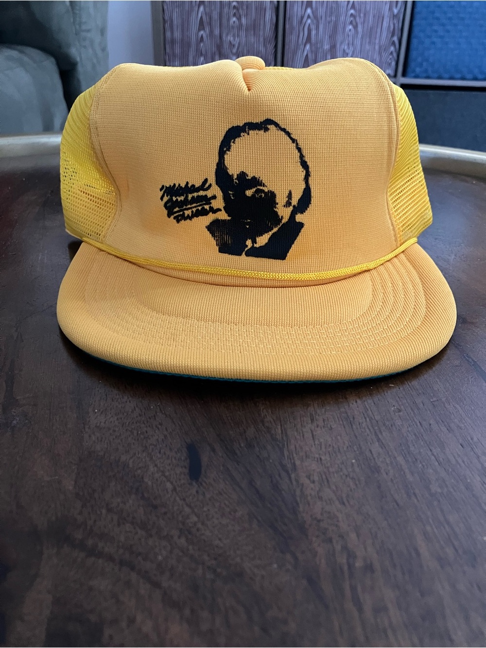 Vintage 80s Michael Jackson Thriller Yellow Rope Trucker Hat From The Bad Tour